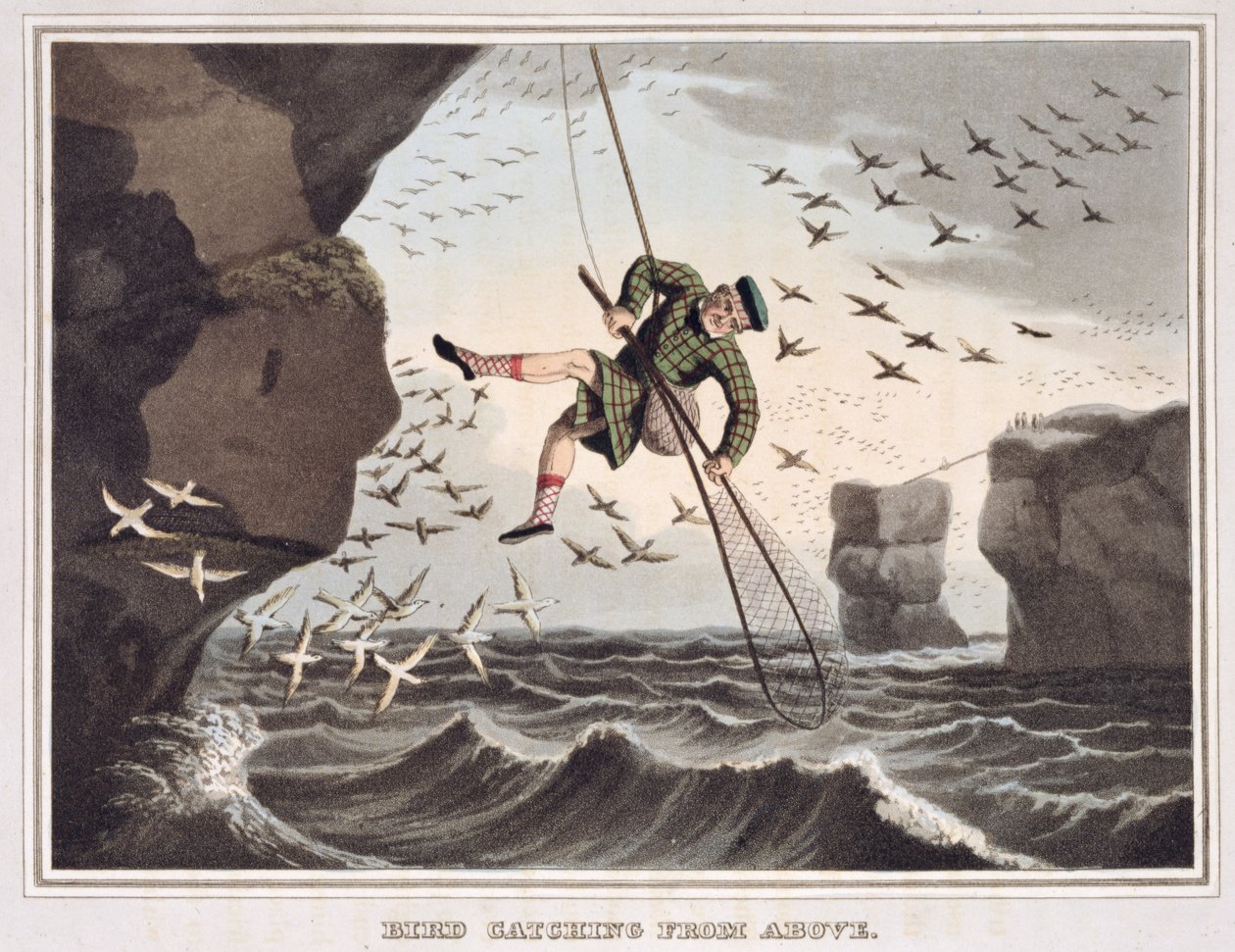 Bird Catching from Above, Engraved by Matthew Dubourg, Published by Edward Orme, 1813 by John Heaviside Clark