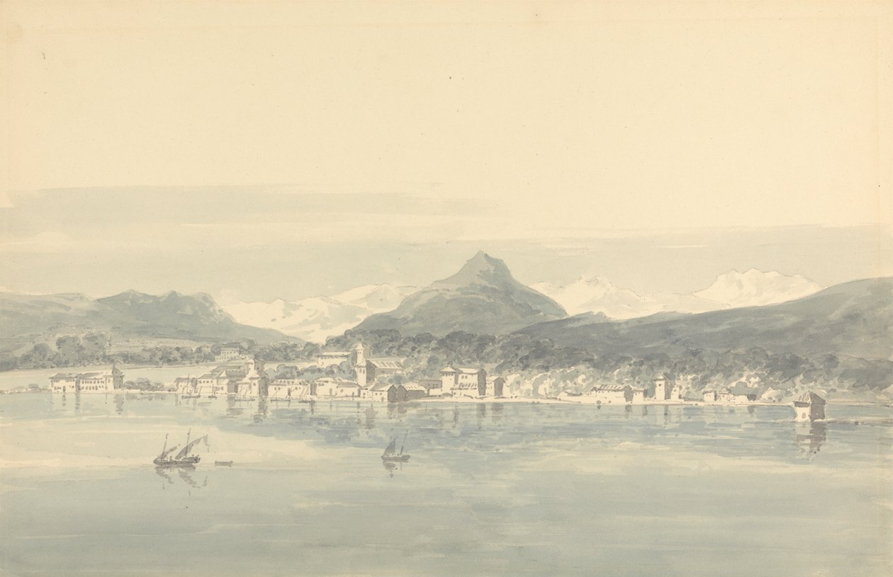 A Town on the Lake of Geneva by John Henderson