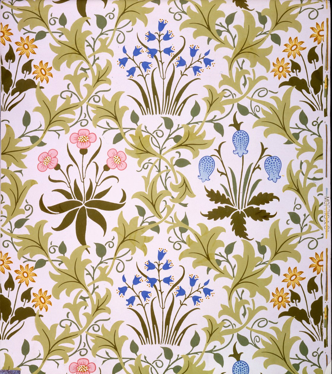 Celandine Wallpaper Design, late 1896 by John Henry Dearle