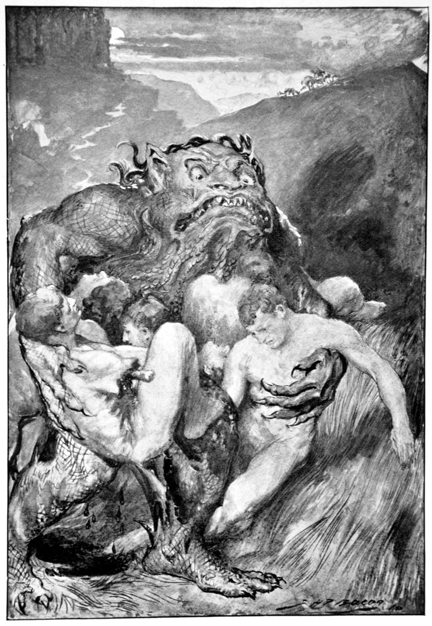 The Daemon of Evil, with His Fierce Ravening, Greedily Grasped Them by John Henry Frederick Bacon