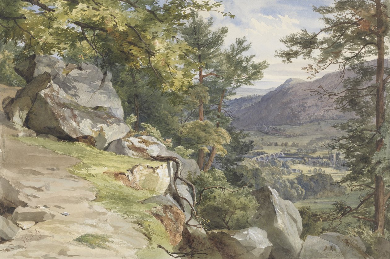 View of Craig-y-Barns, Dunkeld, Looking South, 1855 by John Henry Mole