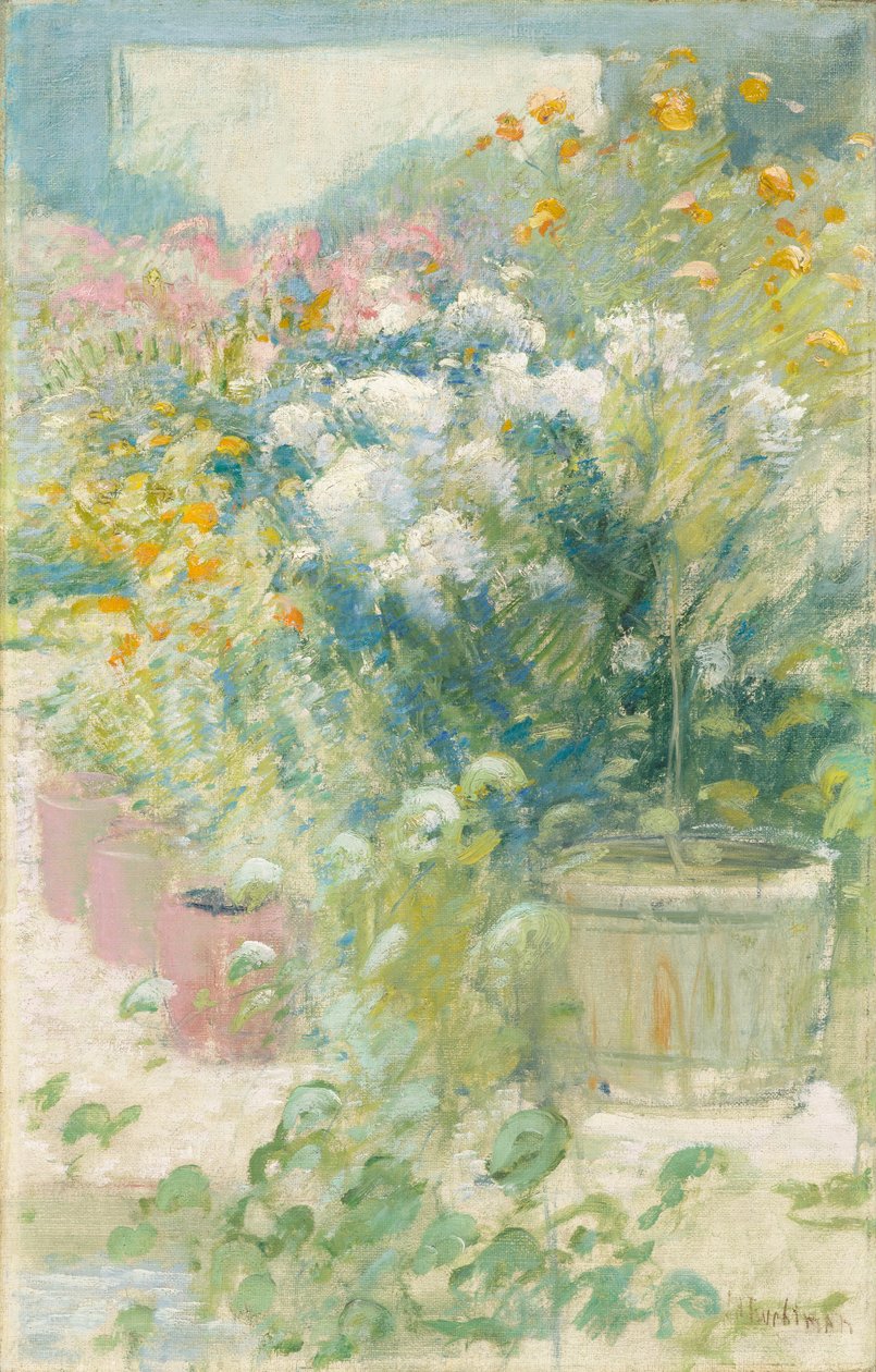 In the Greenhouse by John Henry Twachtman