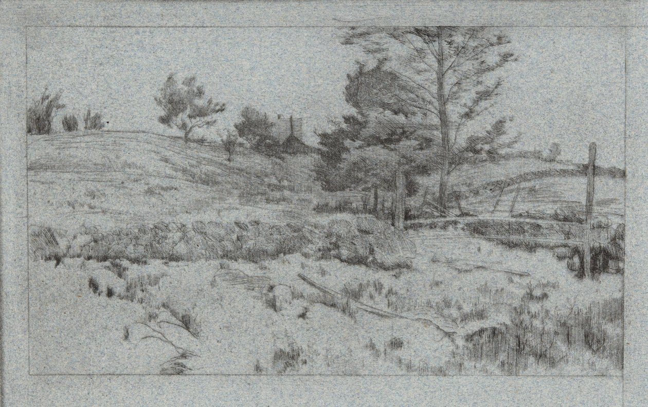 Landscape with Stone Wall by John Henry Twachtman