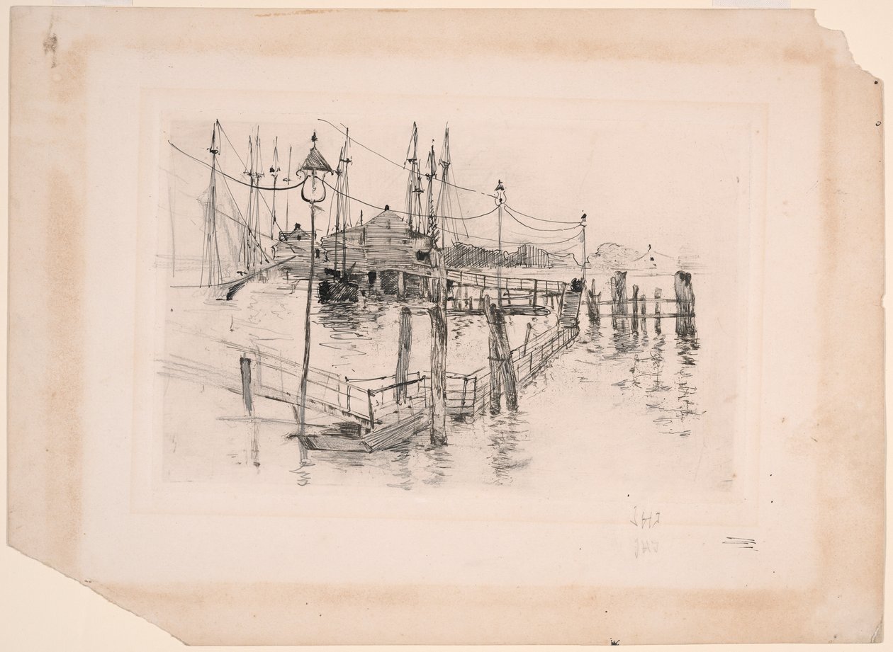 The Old Toll House at Bridgeport (Large Plate) by John Henry Twachtman