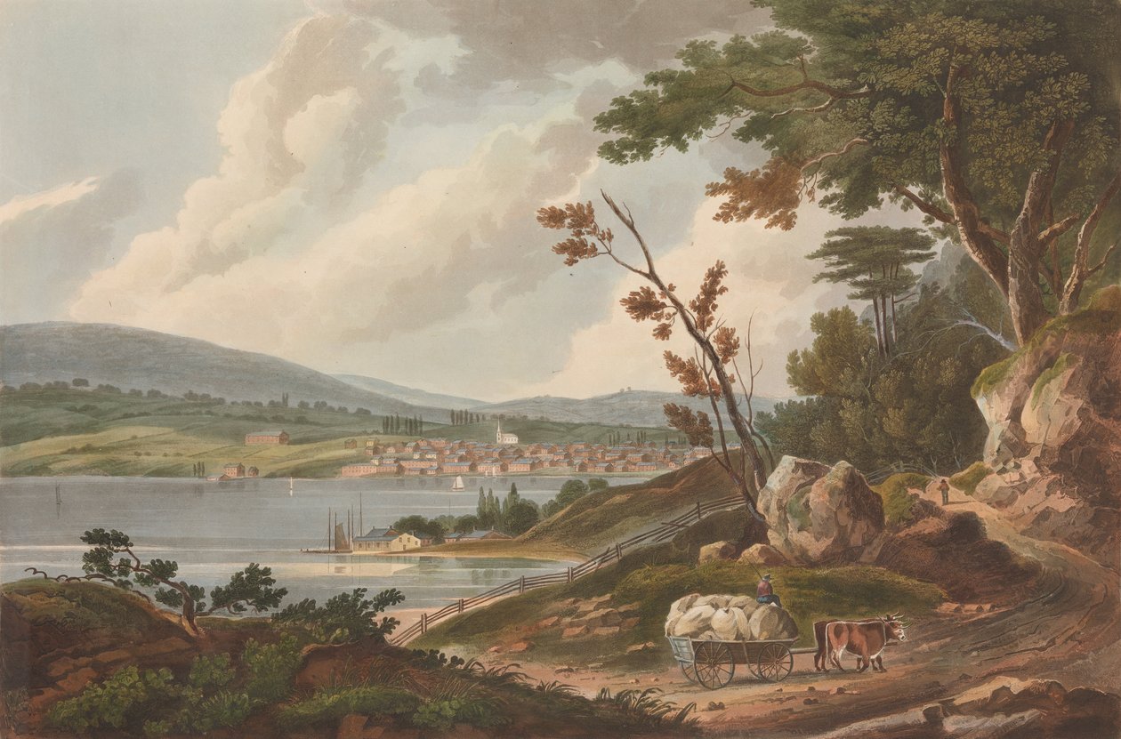 Newburg No. 14 of The Hudson River Portfolio, 1825 by John Hill