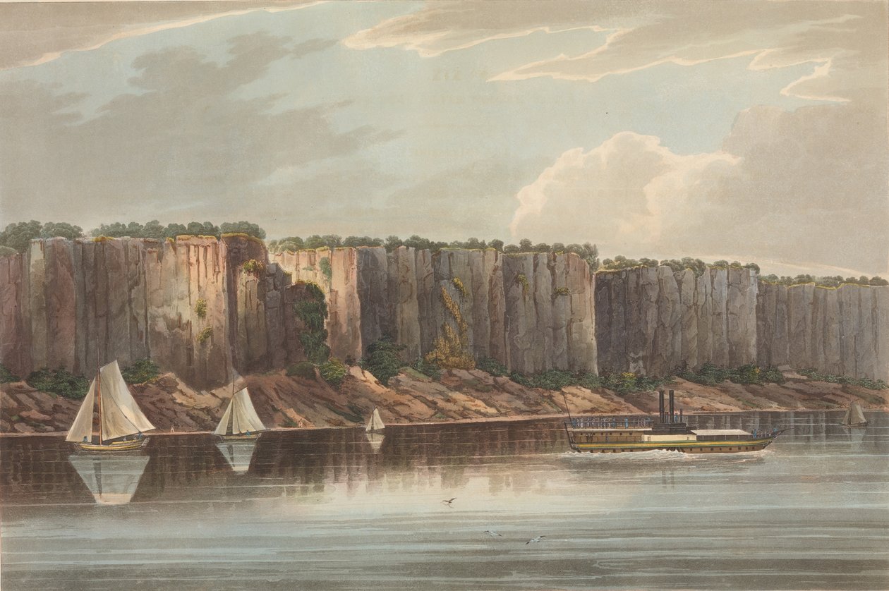 The Palisades No. 19 of The Hudson River Portfolio, 1823-24 by John Hill