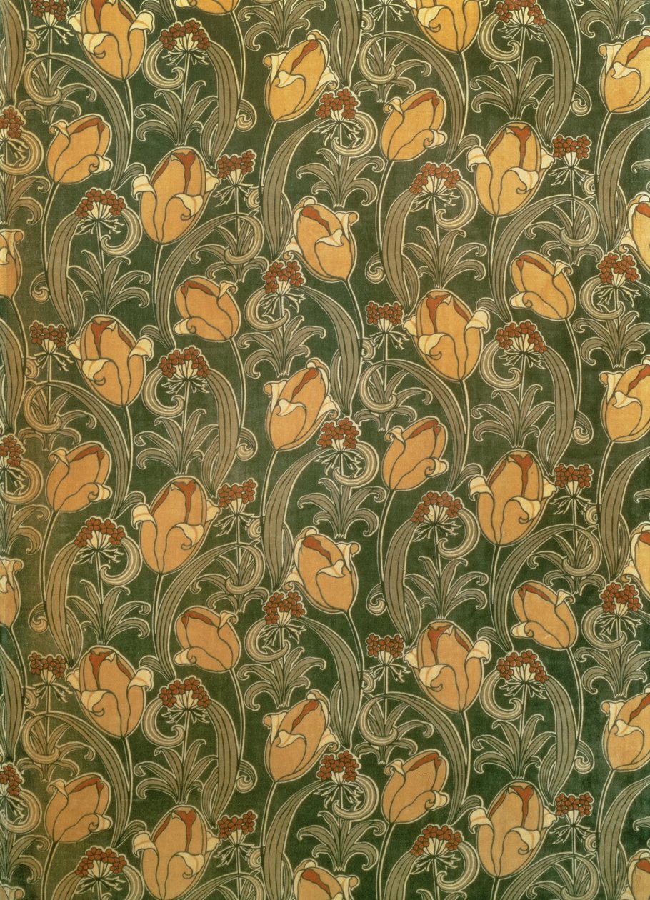 Tulips, design for The Silver Studio by John Illingworth (attr. to) Kay
