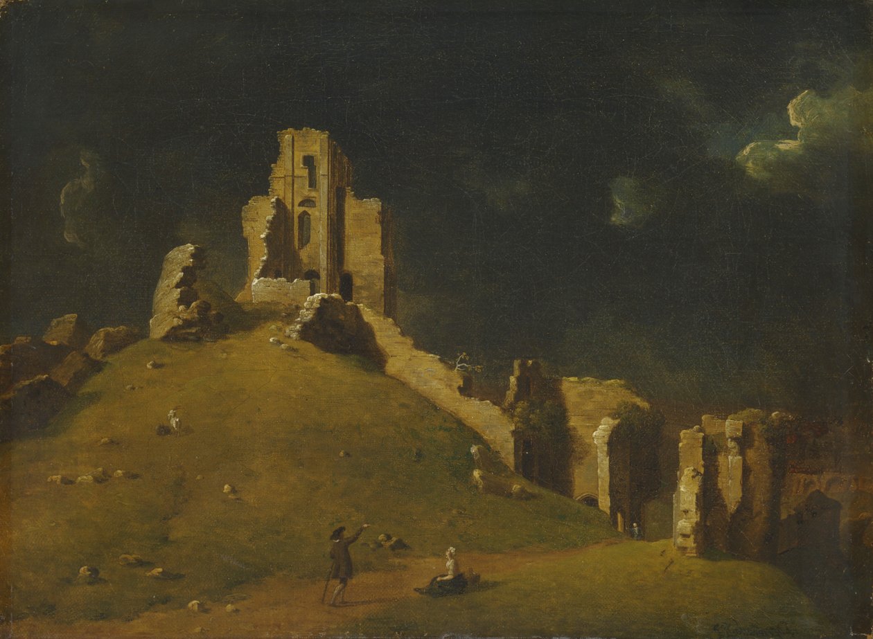 Corfe Castle, Dorset by John Inigo Richards RA