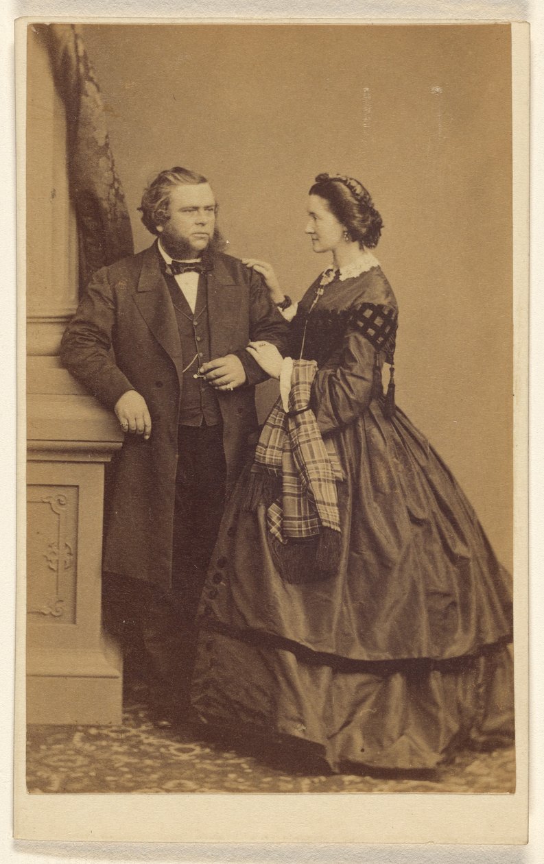 Unidentified Couple, Standing by John Jabez Edwin Mayall