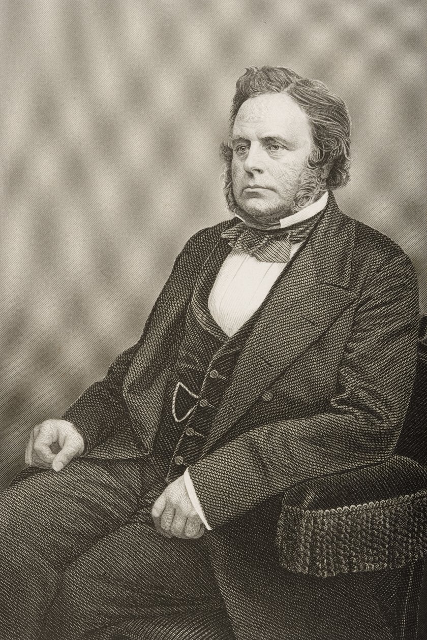 John Bright (1811-89) engraved by D.J. Pound from a photograph, from 