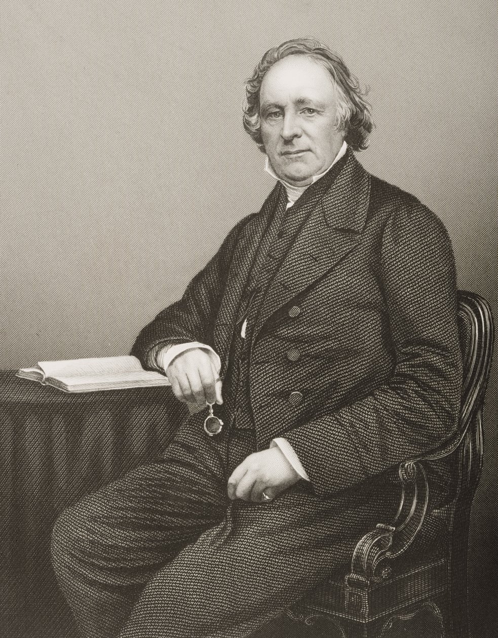 Thomas Binney (1798-1874) engraved by D.J. Pound from a photograph, from 
