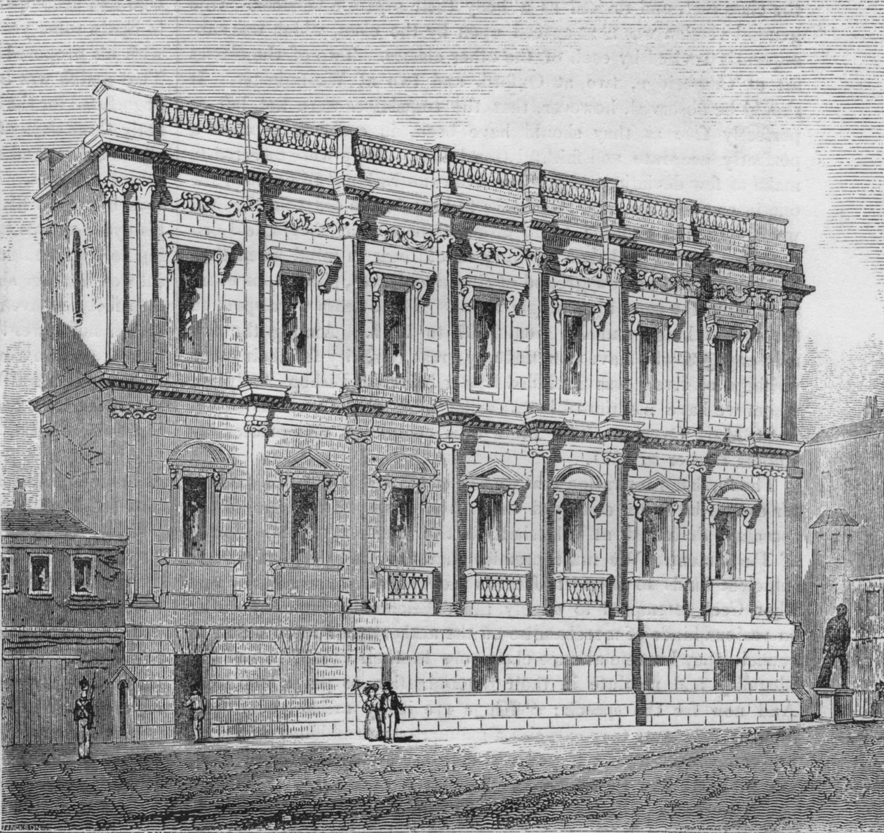 Eastern Front of the Banqueting room, Whitehall by John Jackson
