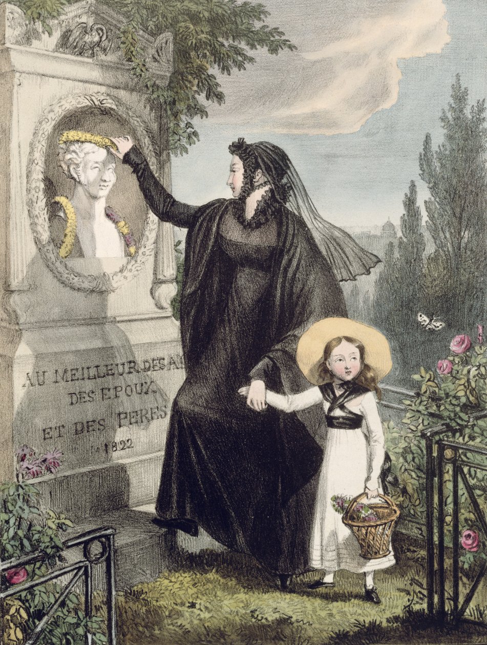 The Cemetery of Pere Lachaise, printed by Charles Joseph Hullmandel, pub. 1822 by John James Chalon