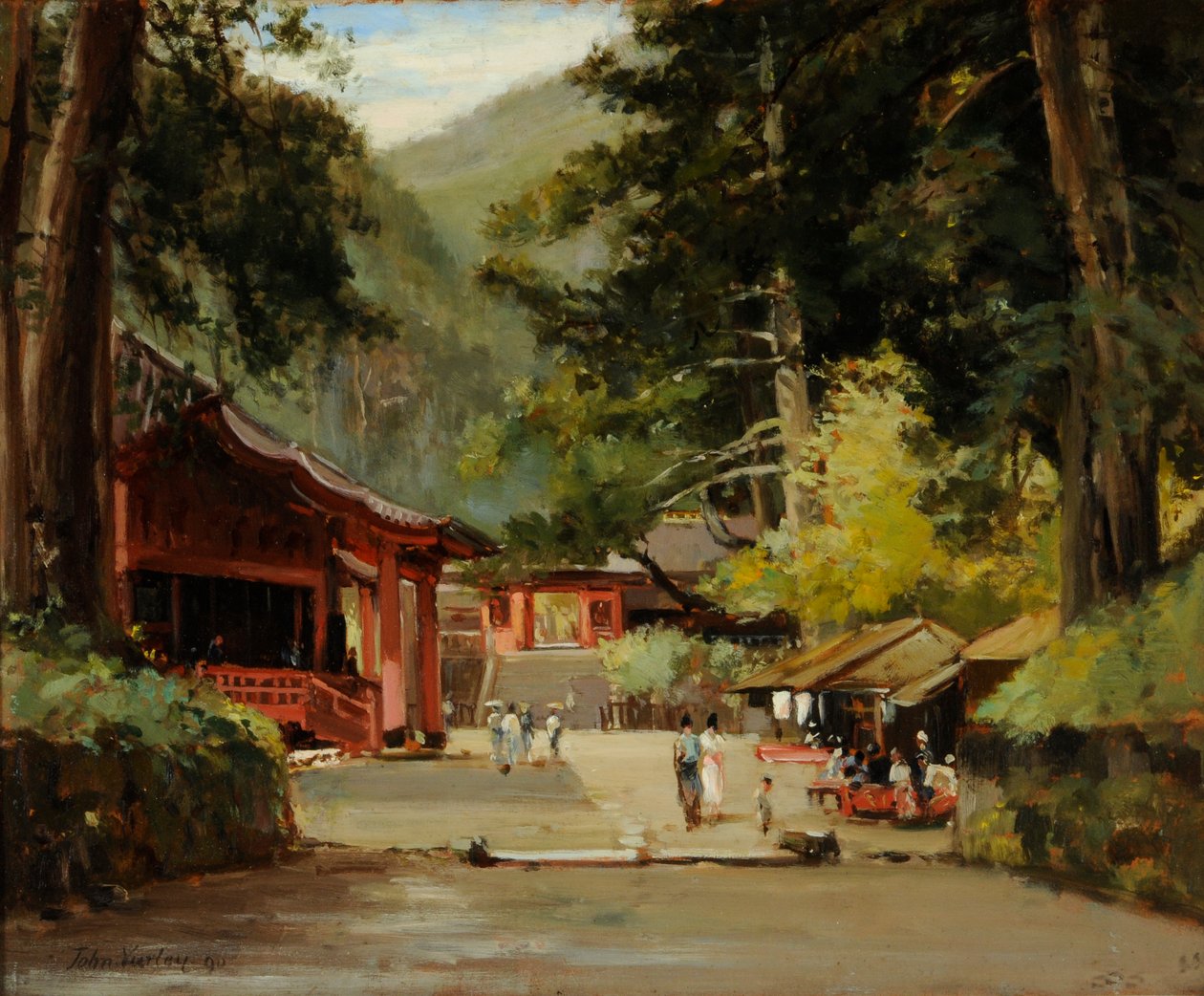 Entrance to the Mausoleum of Jyemiten, Nikko, Japan by John Jnr. Varley