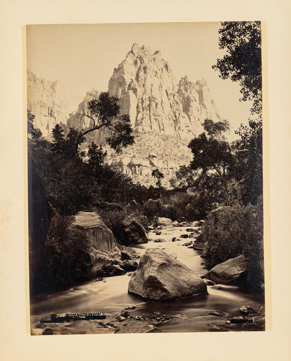 Eagle Crag, Rio Virgin, Utah by John K. Hillers