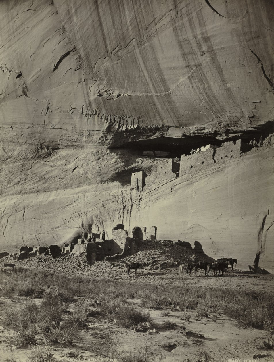 Ruins of Cliff Dwellings, Canyon de Chelly, Arizona by John K. Hillers
