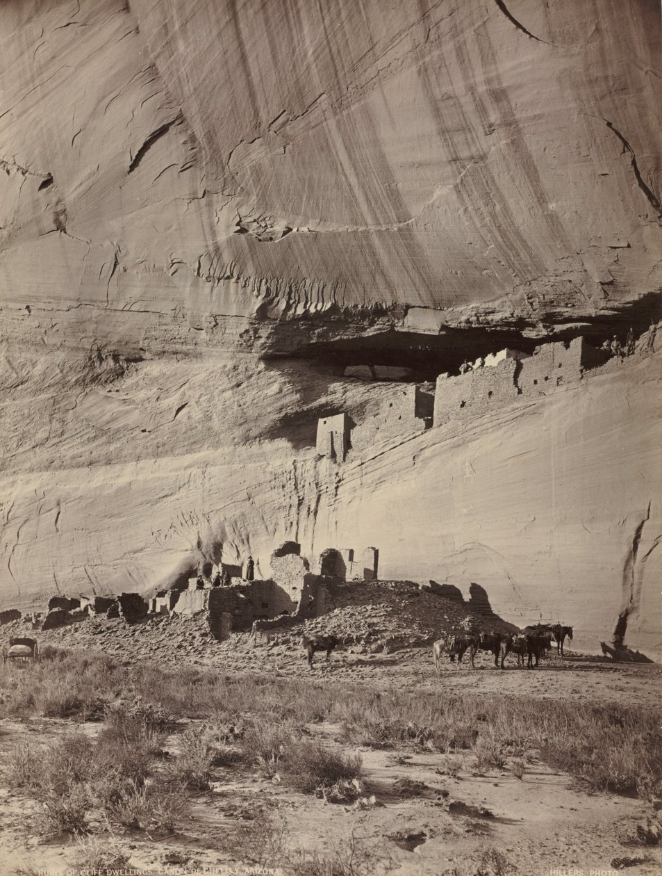 Ruins of Cliff Dwellings, Canyon de Chelly, Arizona, c. 1879-1881 by John K. Hillers