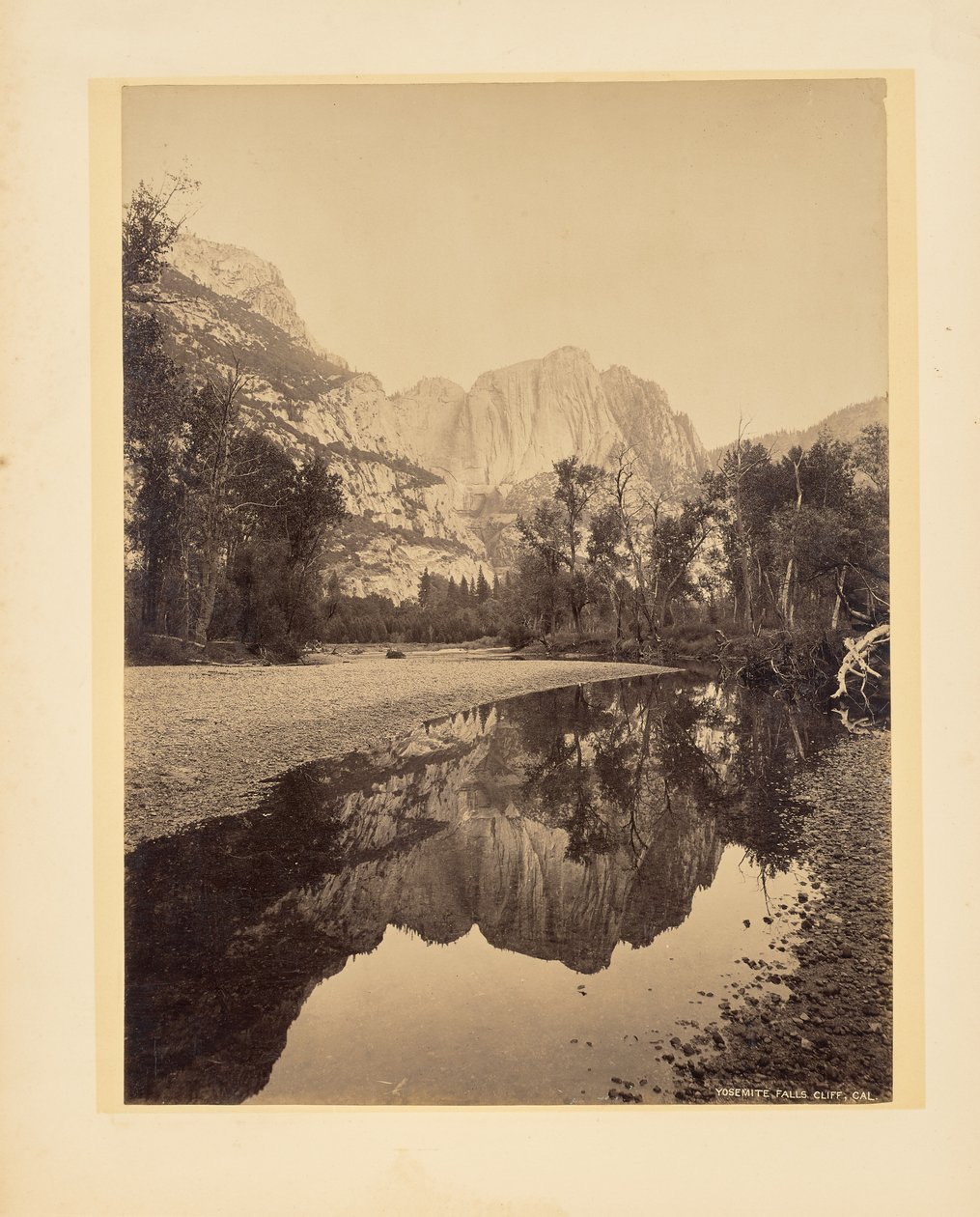 Yosemite Falls, Cliff, California by John K. Hillers