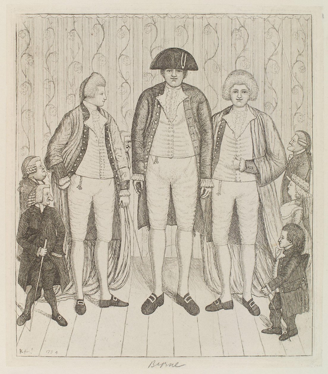 Charles Byrne; James Burnett, Lord Monboddo; William Richardson; John Bell; Baillie Kyd by John Kay