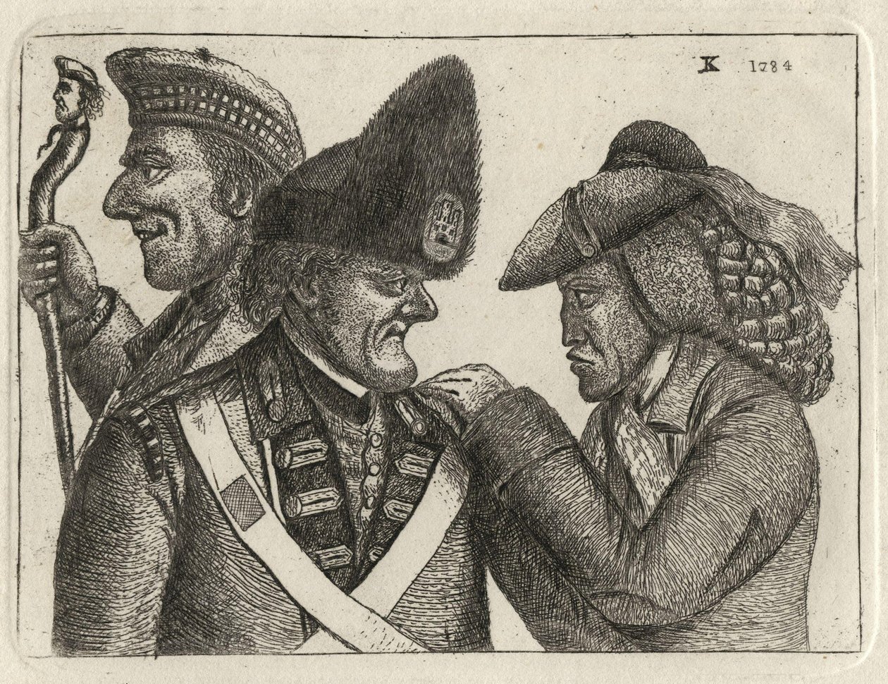 James Robertson of Kincraigie; John Dhu (Dow, MacDonald); Jamie Duff by John Kay