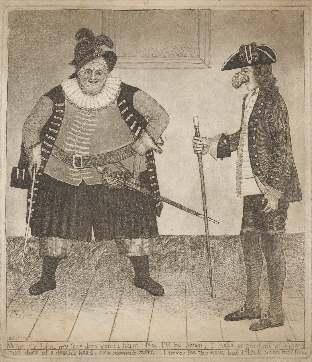 "Why, Sir John, my face does you no harm..." by John Kay