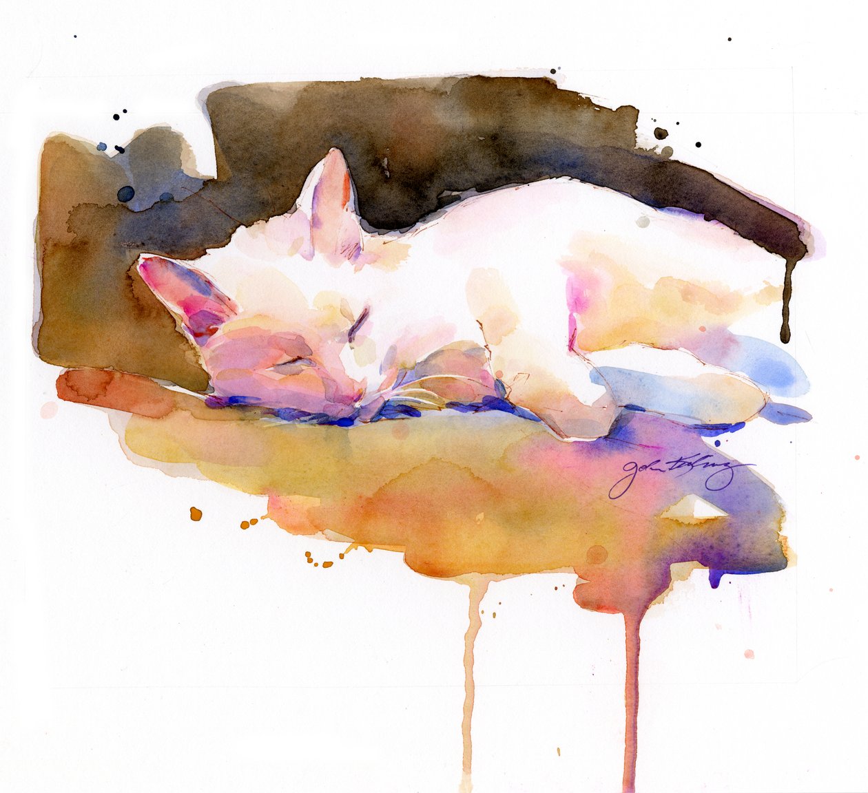 Snowball sleeping, 2014 by John Keeling