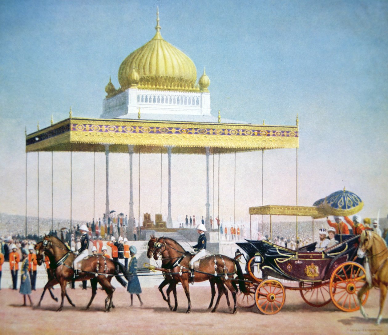 King George V at the Delhi Durbar by John L. (after) Pemberton