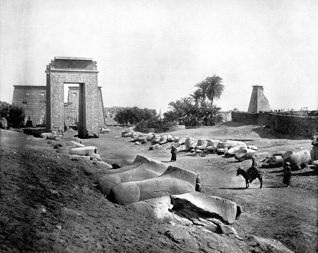 Avenue of Sphinxes, Karnak, Egypt by John L. Stoddard