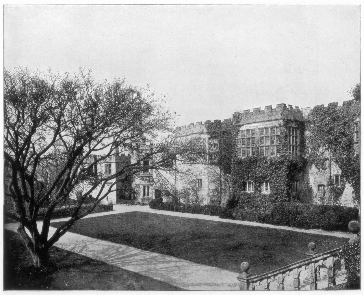 Haddon Hall near Bakewell, Derbyshire, England, late 19th century by John L. Stoddard