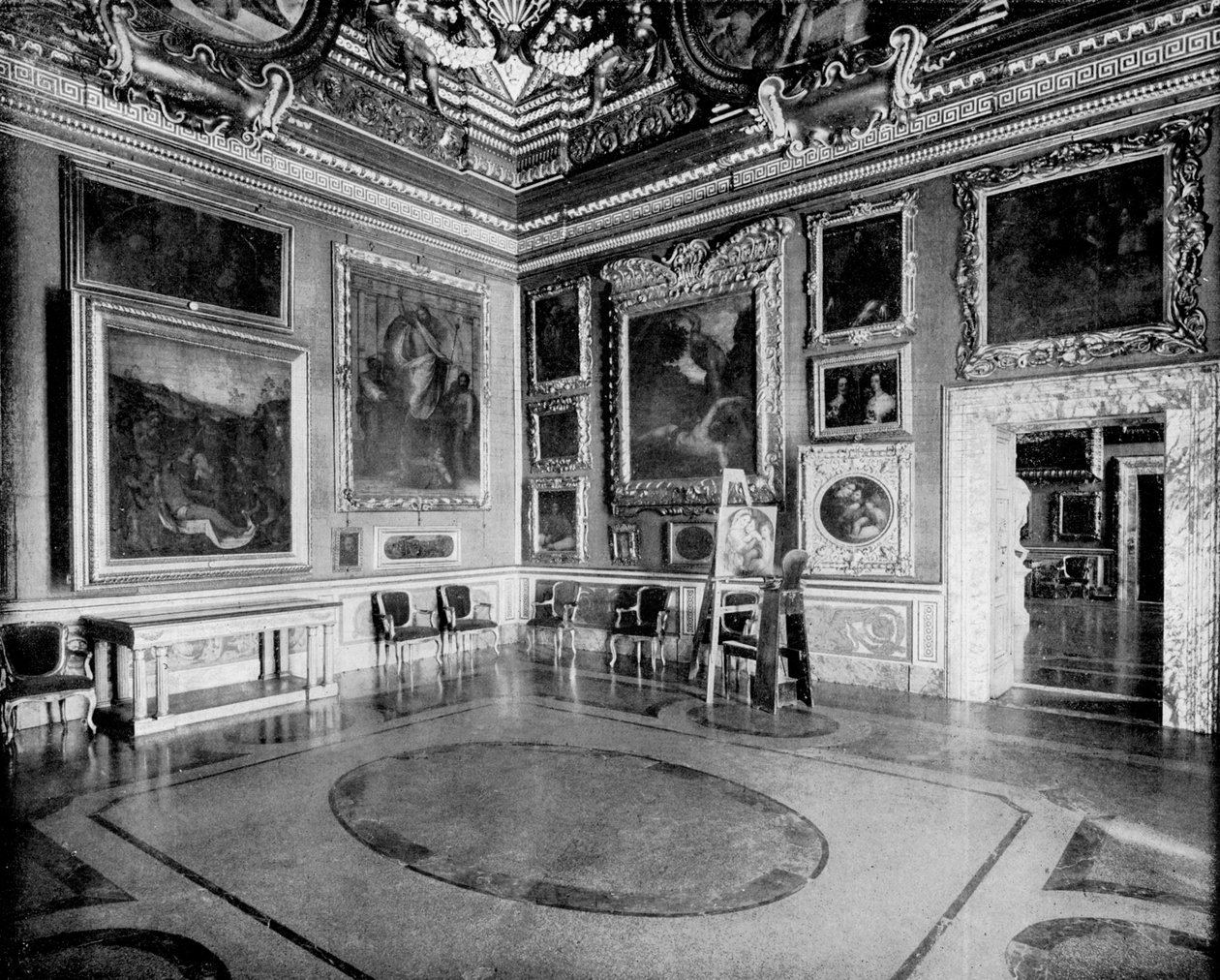 Hall of Saturn, Pitti Palace, Florence, Italy, 1893 by John L. Stoddard