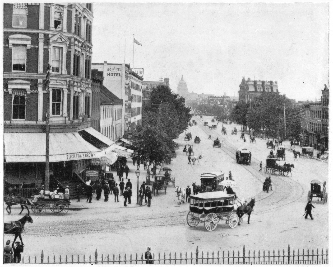 Pennsylvania Avenue, Washington DC, late 19th century by John L. Stoddard