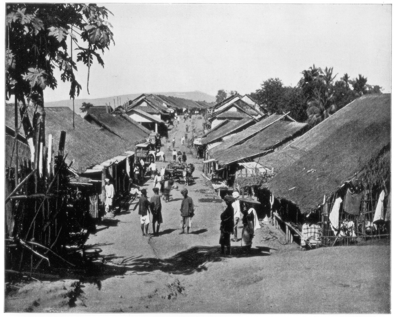 Village near Calcutta, India, late 19th century by John L. Stoddard