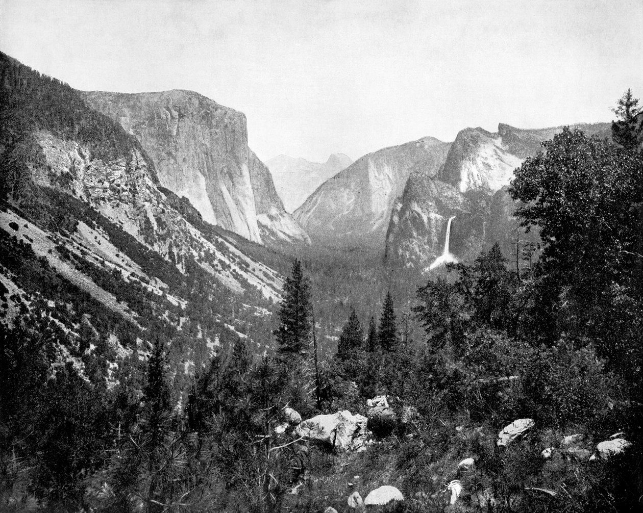 Yosemite Valley from Artists Point, California, USA, 1893 by John L. Stoddard