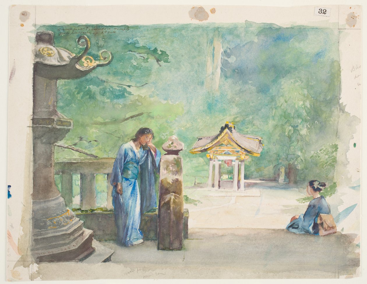 Sacred Font, Iyemitsu Temple by John La Farge or Lafarge