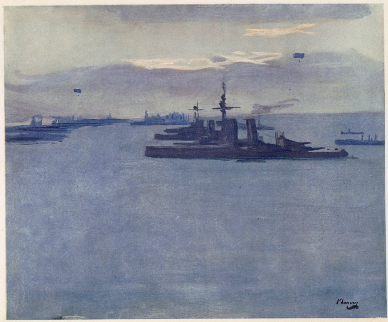 The Firth of Forth, Wind, 1917, from British Artists at the Front, Continuation of The Western Front, 1918 by John Lavery