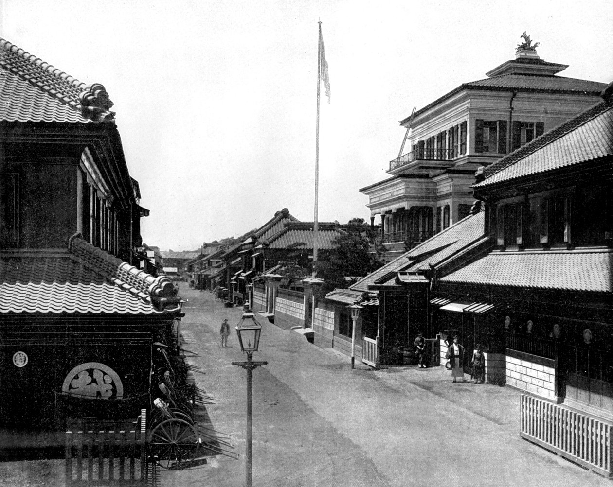 A Street of Tokyo in Japan, Photo by John Lawson Stoddard (1850-1931), Traveller and Lecturer, Educational Publication for Chicago by John Lawson Stoddard