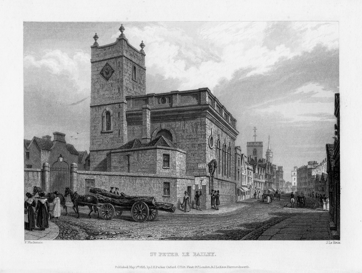 Church of St Peter le Bailey, Oxford, 1835 by John Le Keux