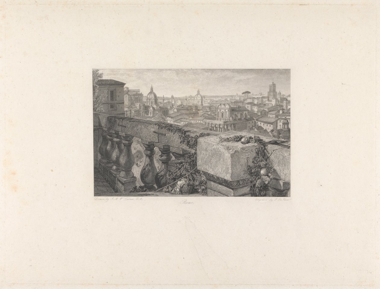 Rome, from the Farnese Gardens by John Le Keux