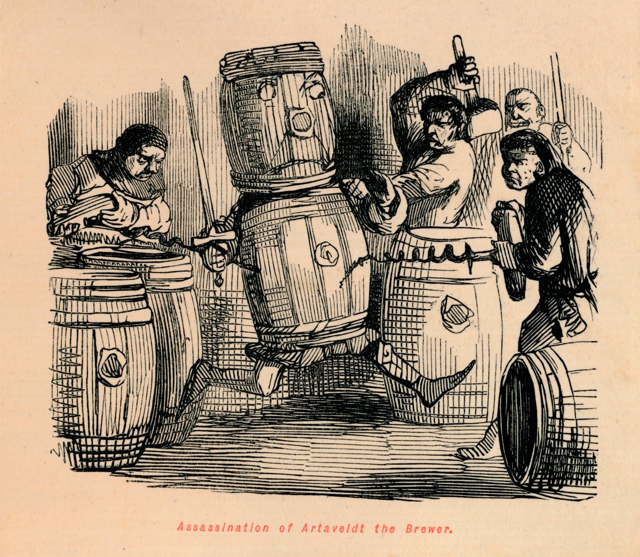 Assassination of Artaveldt the Brewer by John Leech