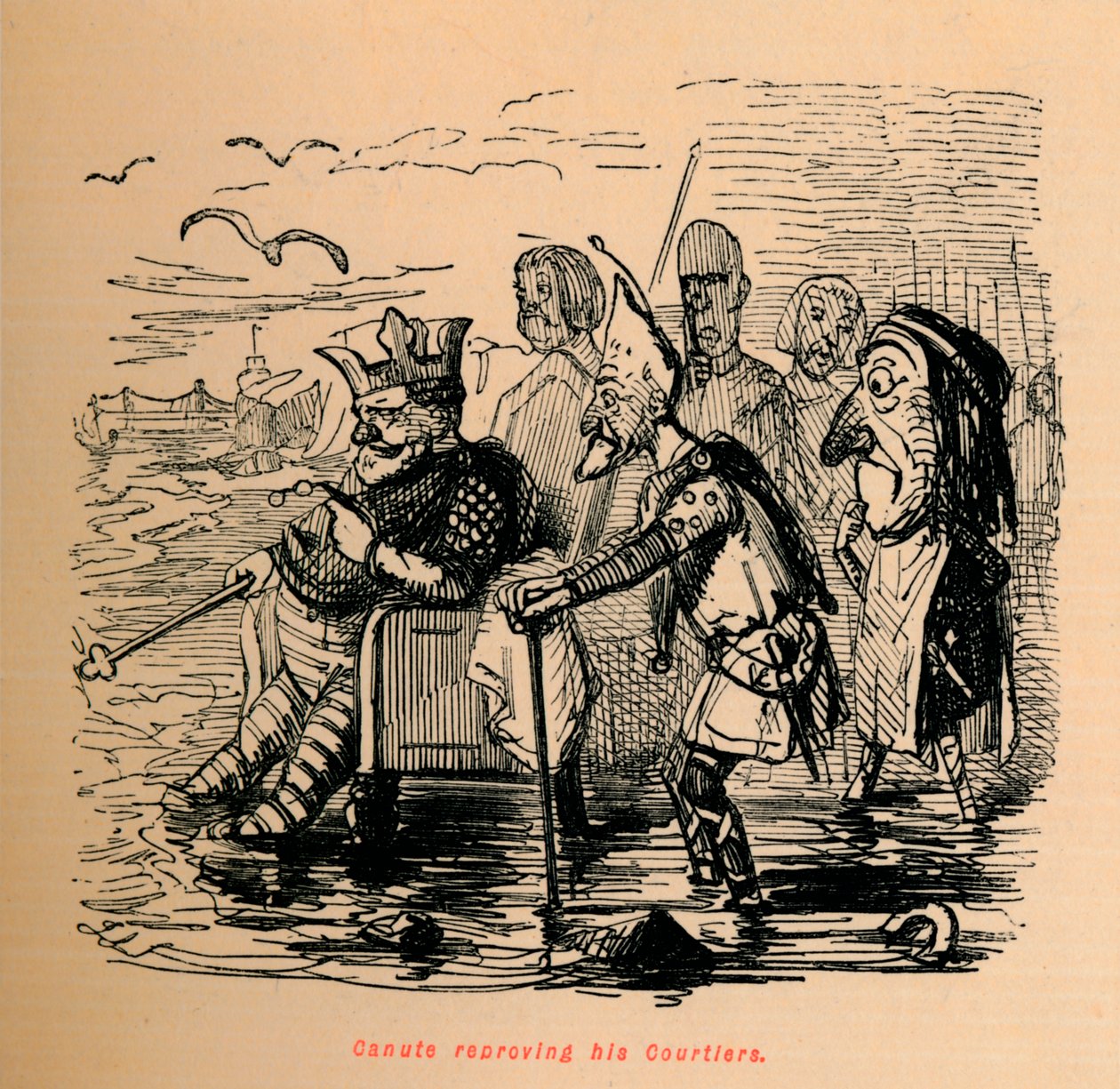 Canute Reproving His Courtiers by John Leech