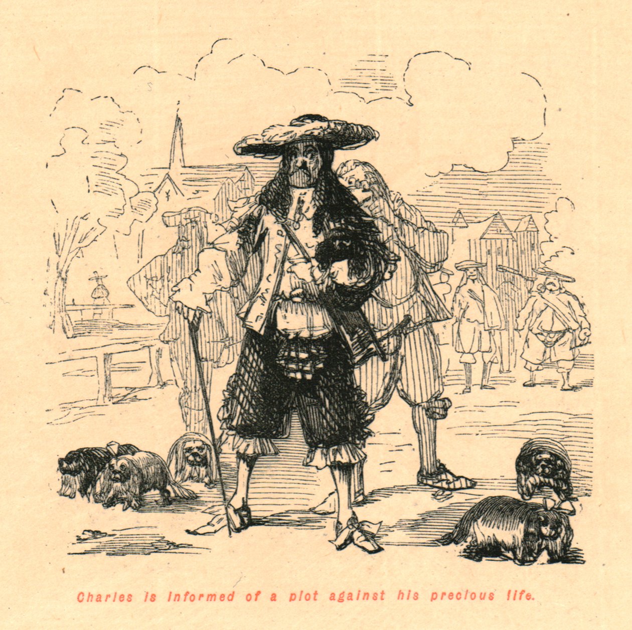 Charles is Informed of a Plot Against His Precious Life by John Leech