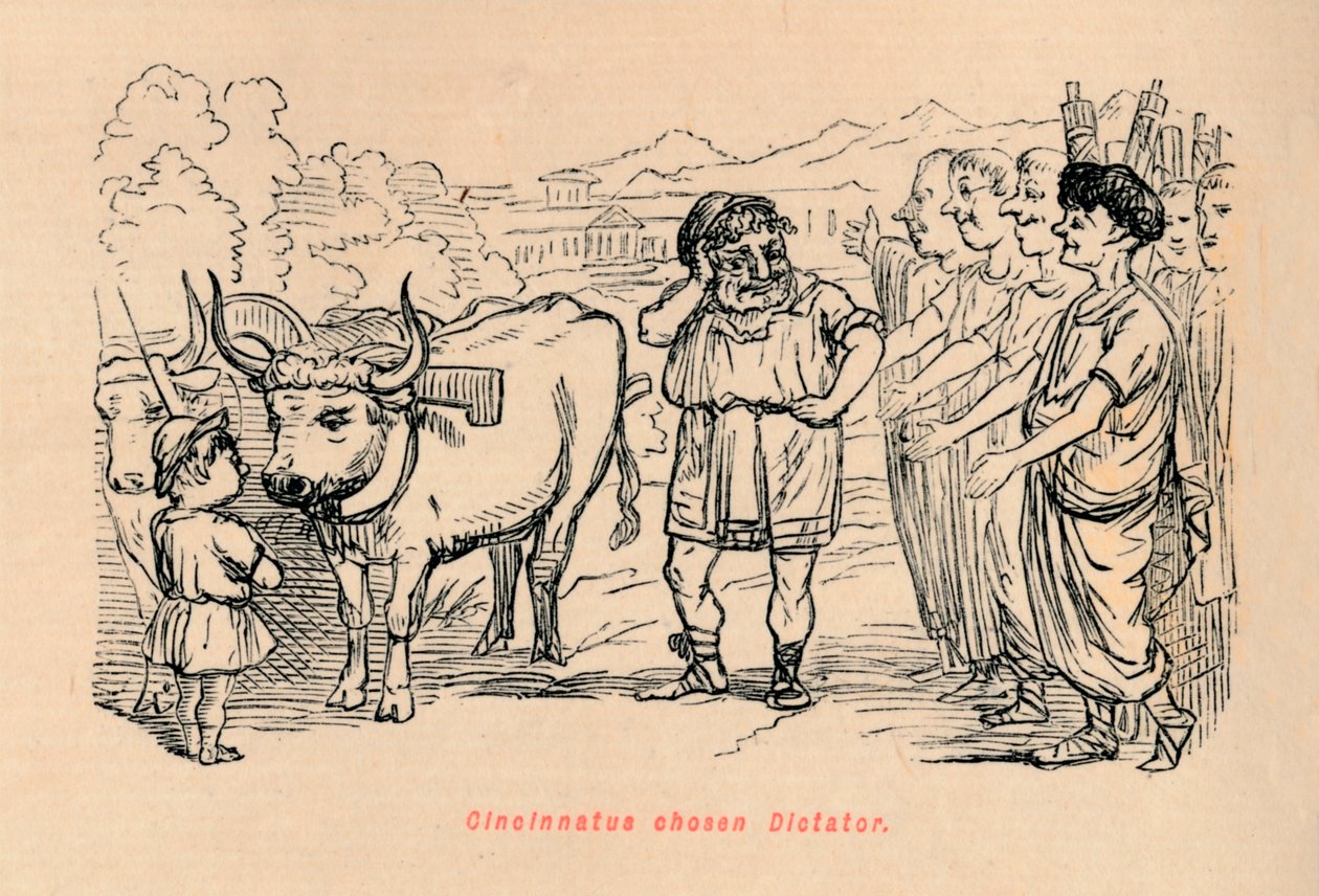 Cincinnatus chosen Dictator by John Leech