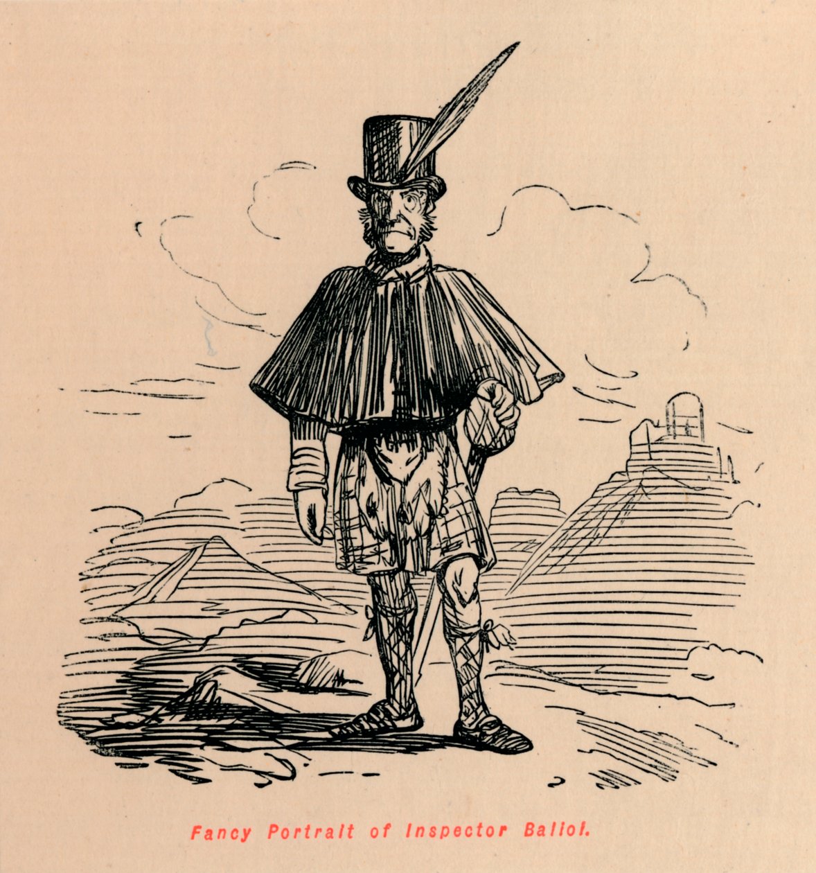 Fancy Portrait of Inspector Balioi by John Leech