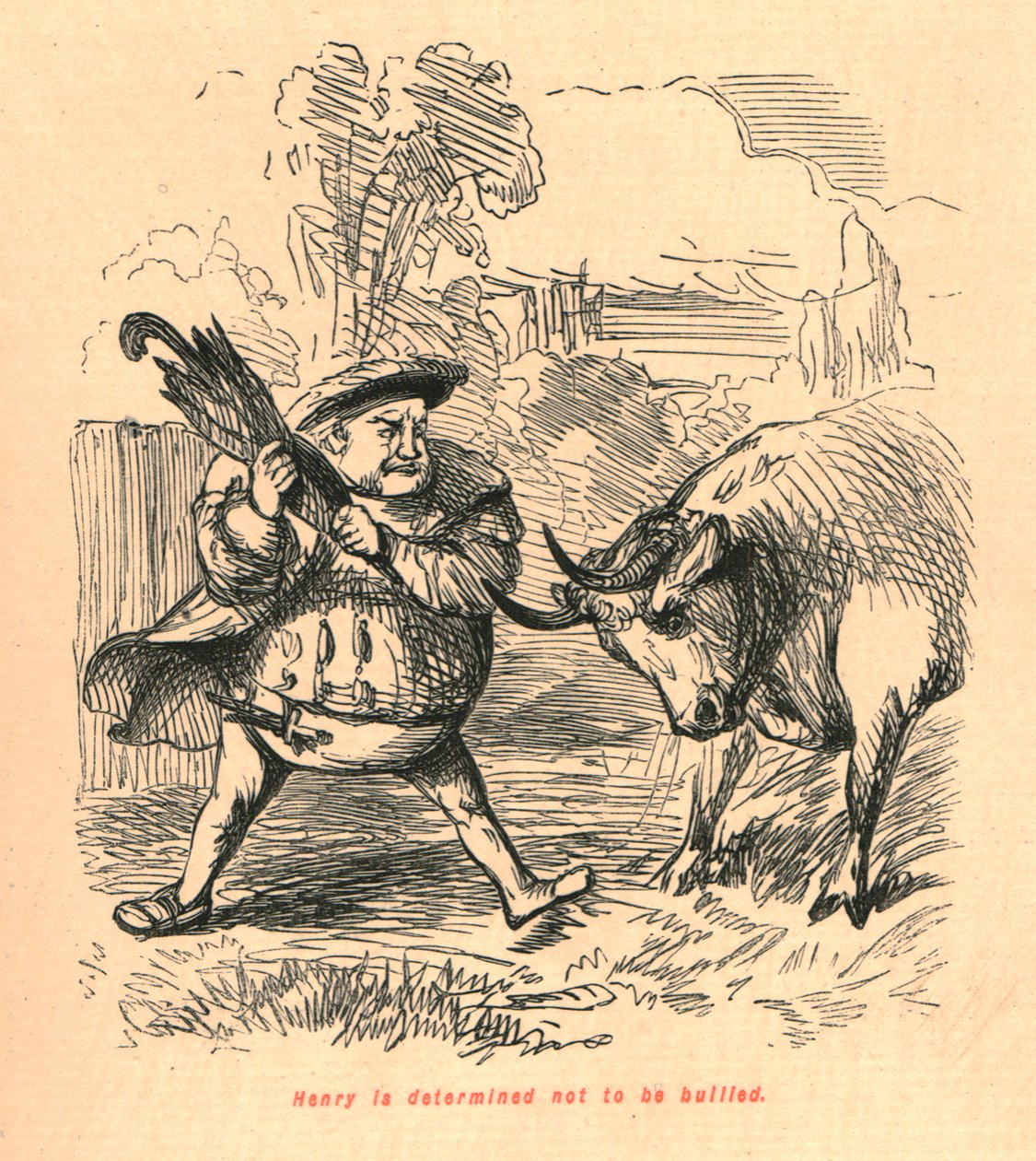 Henry is Determined Not to Be Bullied, 1897 by John Leech