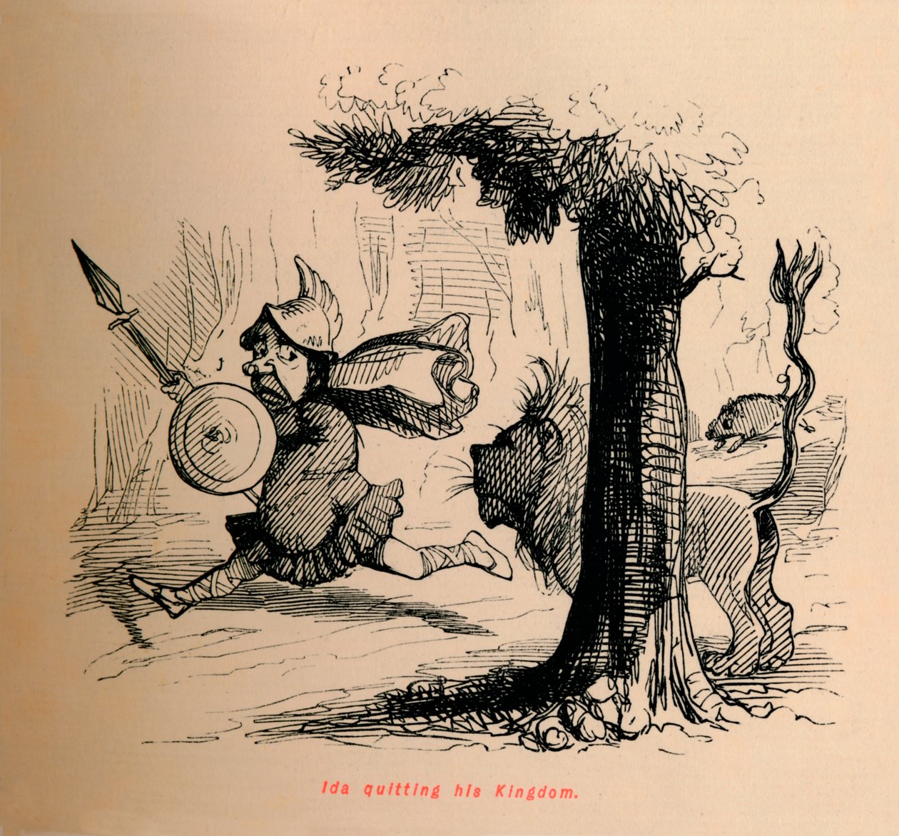 Ida quitting his Kingdom by John Leech