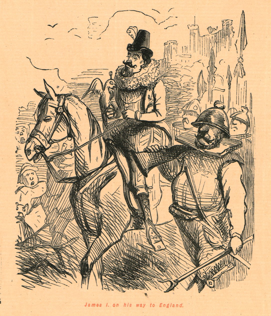 James I on his way to England, 1897 by John Leech