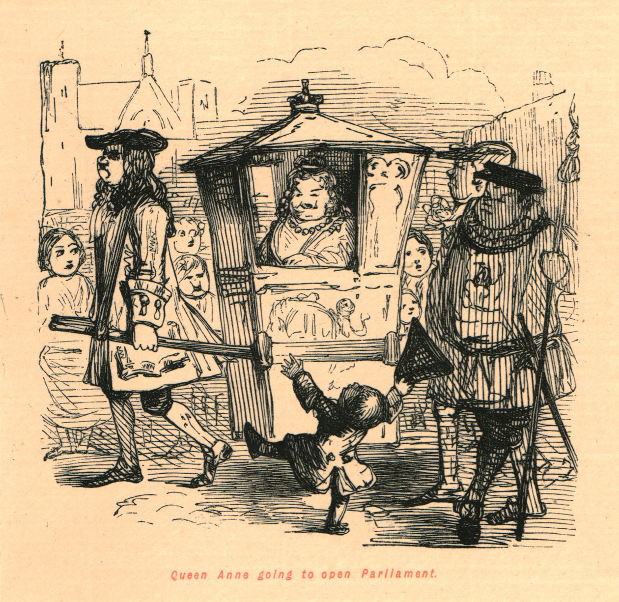 Queen Anne Going to Open Parliament, 1897 by John Leech
