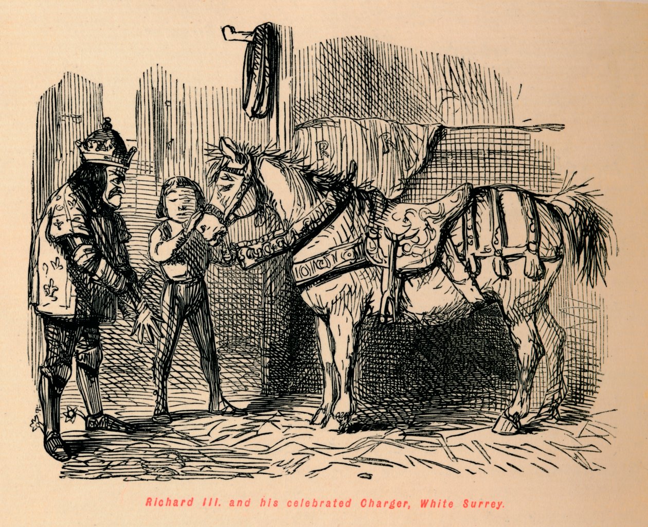 Richard III and his celebrated Charger, White Surrey by John Leech