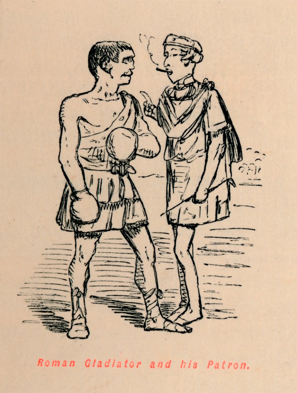 Roman Gladiator and his Patron, 1852 by John Leech