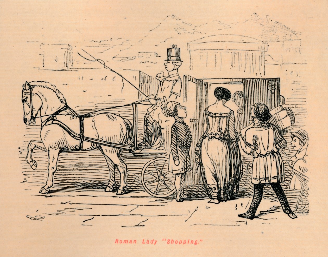Roman Lady Shopping, 1852 by John Leech